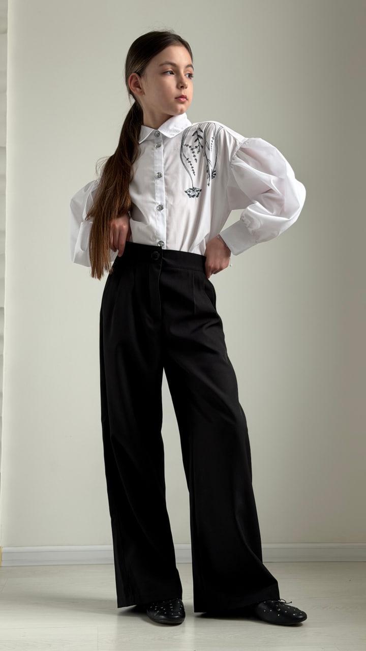 Брюки для девочки подростковые школьные IRmAS 1227 146 см Черный