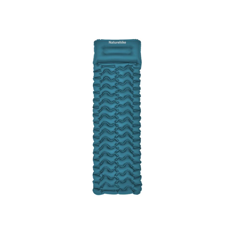 Матрац туристичний надувний Naturehike CNK2550WS019 200х60х6,5 см Синій із мішком для надування (51407)