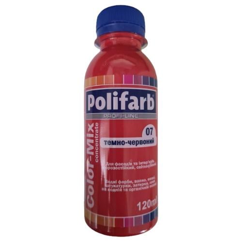 Концентрат пігментний універсальний Polifarb 07 Темно-червоний (2688156014)