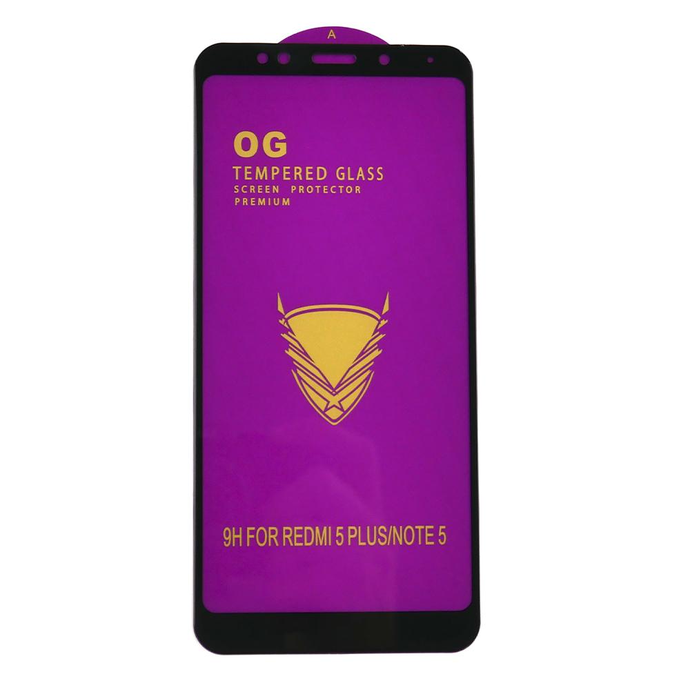 Защитное стекло OG для Xiaomi Redmi 5 Plus в упаковке Black (15794)