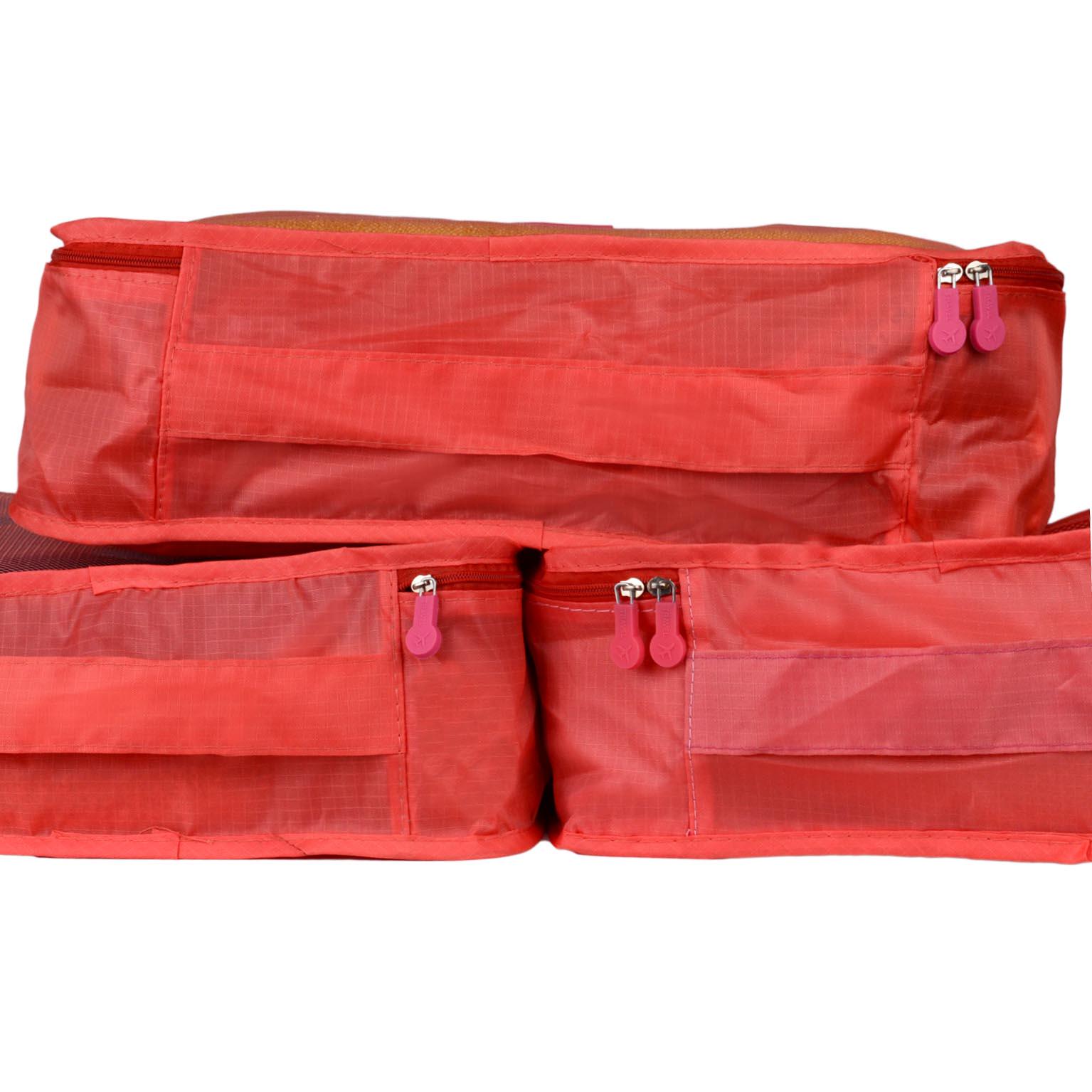 Набір органайзерів для подорожей та дому 6в1 нейлон водовідштовхувальний Червоний (КДО-15-5) - фото 7