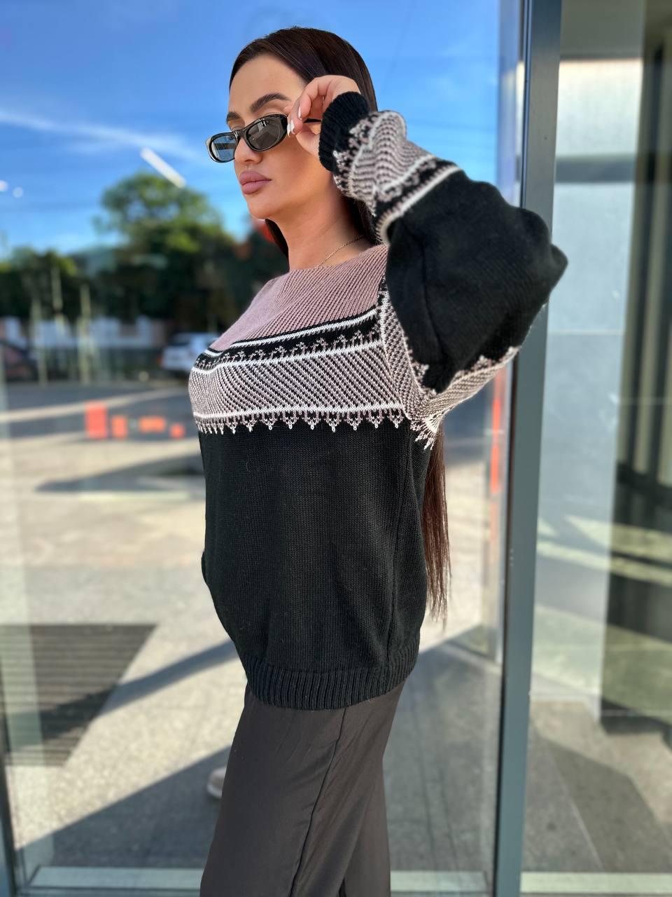 Женский свитер Миранда 44-56 мокко (2049-нс) - фото 2 Женский свитер Миранда 44-56 мокко (2049-нс) - фото 2