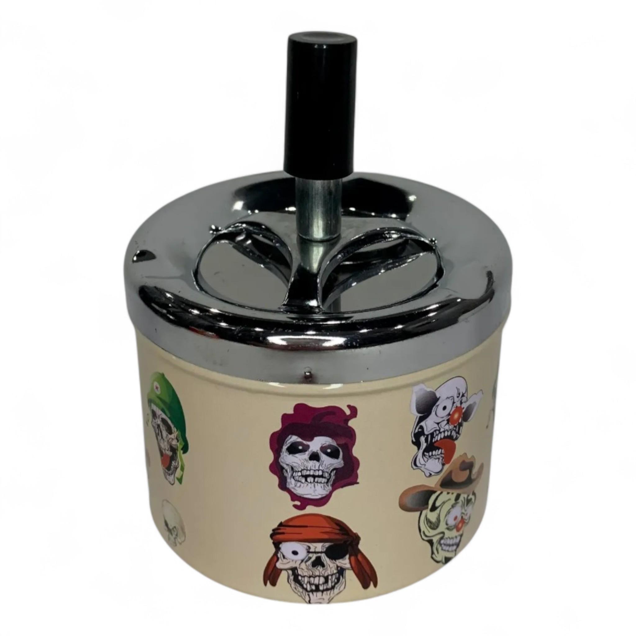 Попільничка металева бездимна Scull ZH-6B d 9 см (A_ZH-6B)