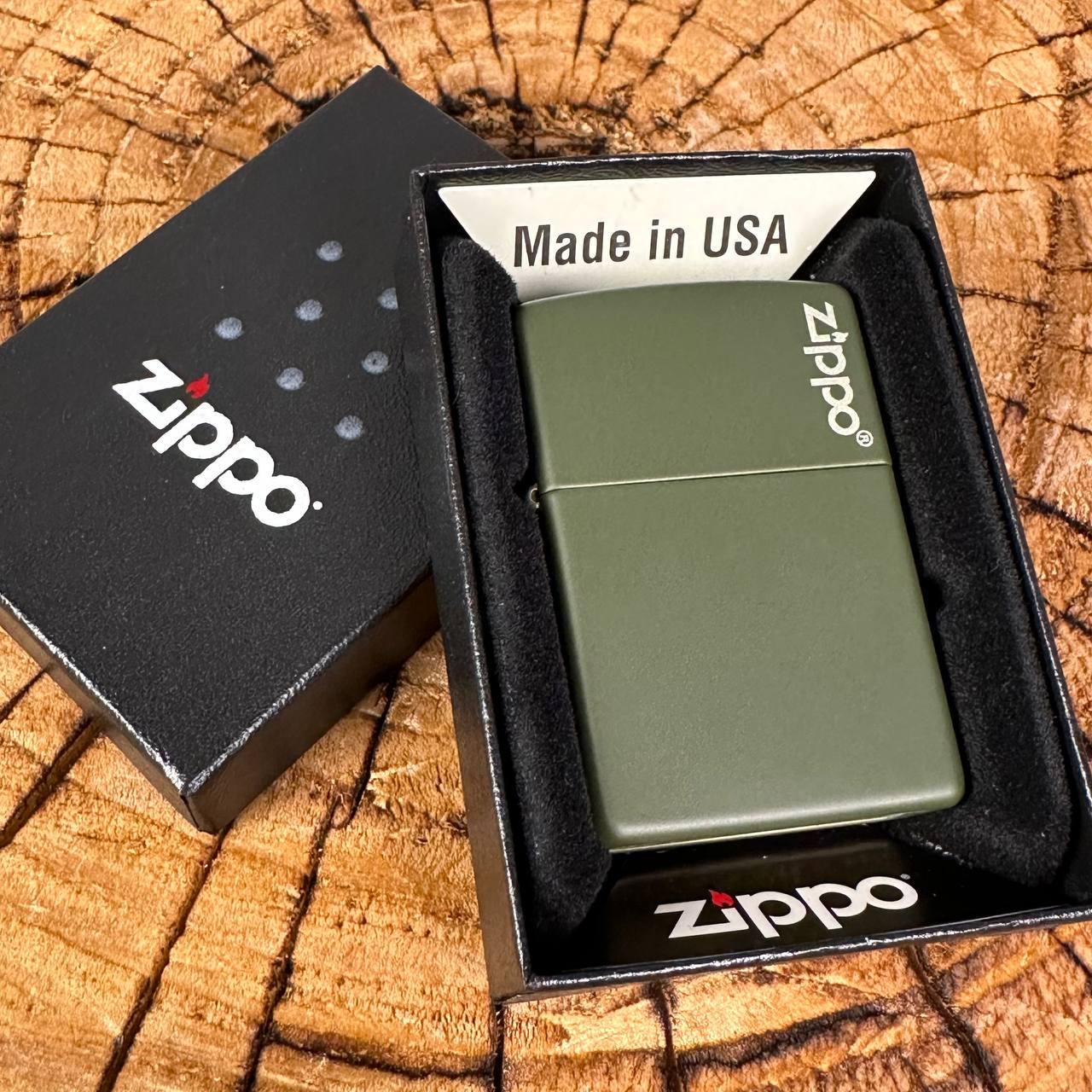 Зажигалка бензиновая ZIPPO 221Z в подарочкой упаковке Green Matte - фото 4 Зажигалка бензиновая ZIPPO 221Z в подарочкой упаковке Green Matte - фото 4