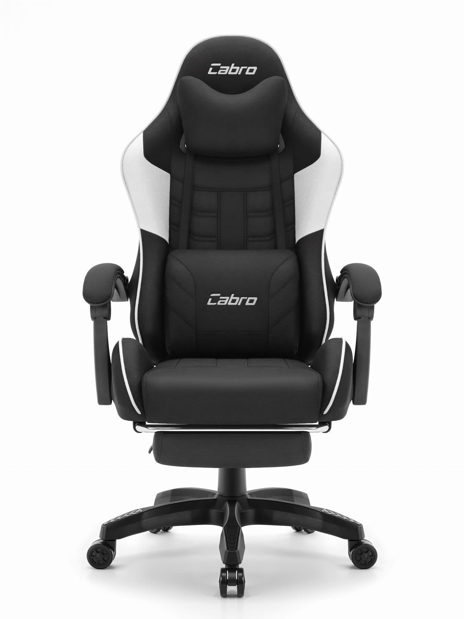 Геймерское кресло Cabro C501 ткань Black-White (5907196010606)