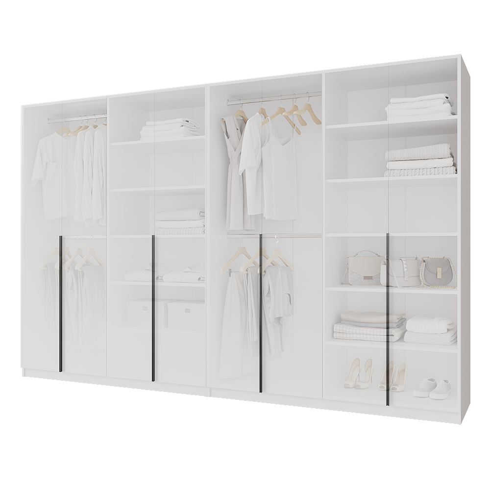 Шкаф распашной Меблітренд Чиназес Чи-3200 3200х500х2050 мм Белый (26890754) - фото 2 Шкаф распашной Меблітренд Чиназес Чи-3200 3200х500х2050 мм Белый (26890754) - фото 2