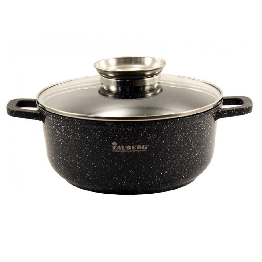 Кастрюля ZAUBERG ZB-0324-BL алюминиевая с мраморным покрытием 4,5 л (1808755714)