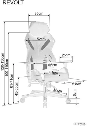 Комп'ютерне крісло геймерське Signal Revolt Black (160767360) - фото 5 Комп'ютерне крісло геймерське Signal Revolt Black (160767360) - фото 5