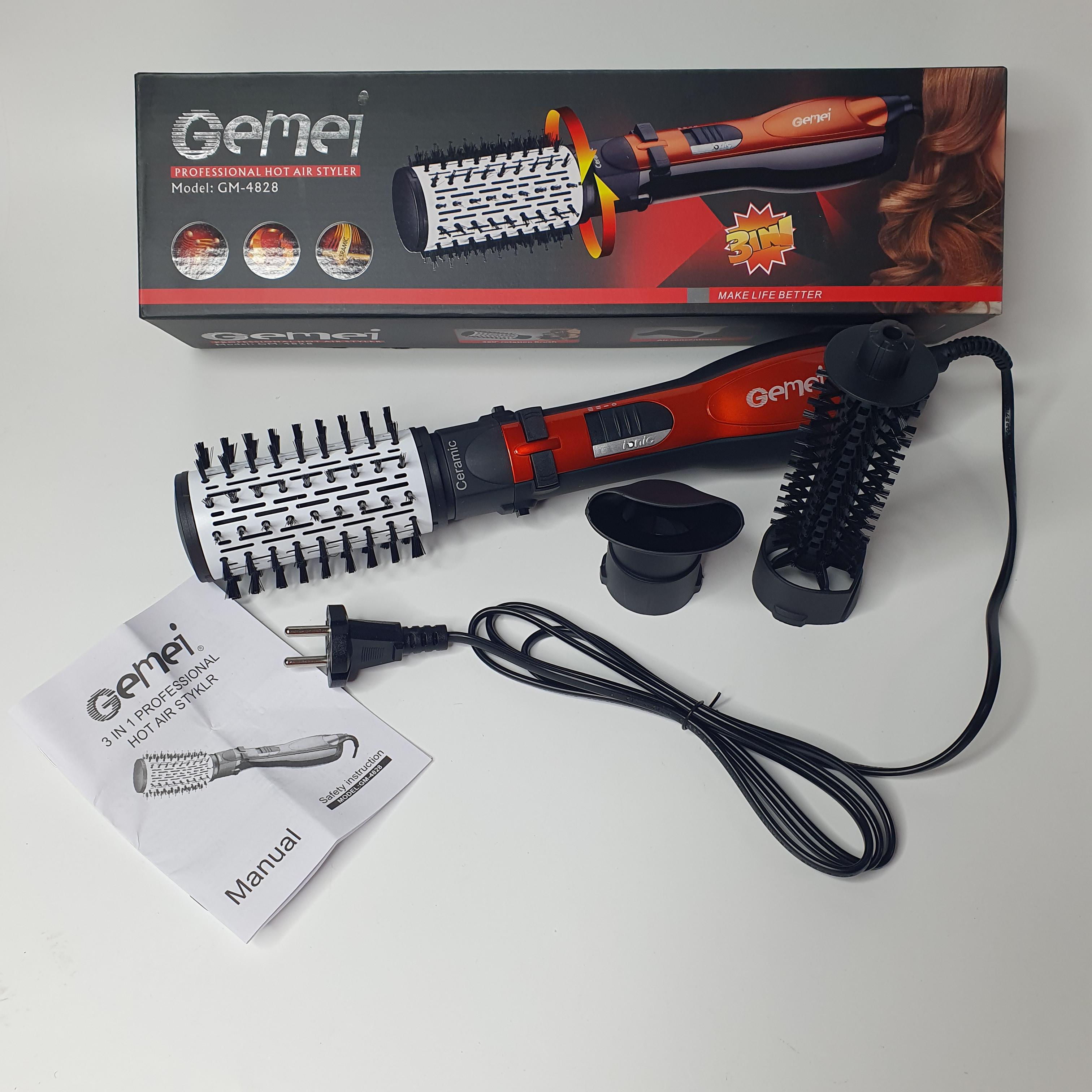 Стайлер для волосся Gemei Professional Hot Air Style з насадками (GM-4828) - фото 2 Стайлер для волосся Gemei Professional Hot Air Style з насадками (GM-4828) - фото 2