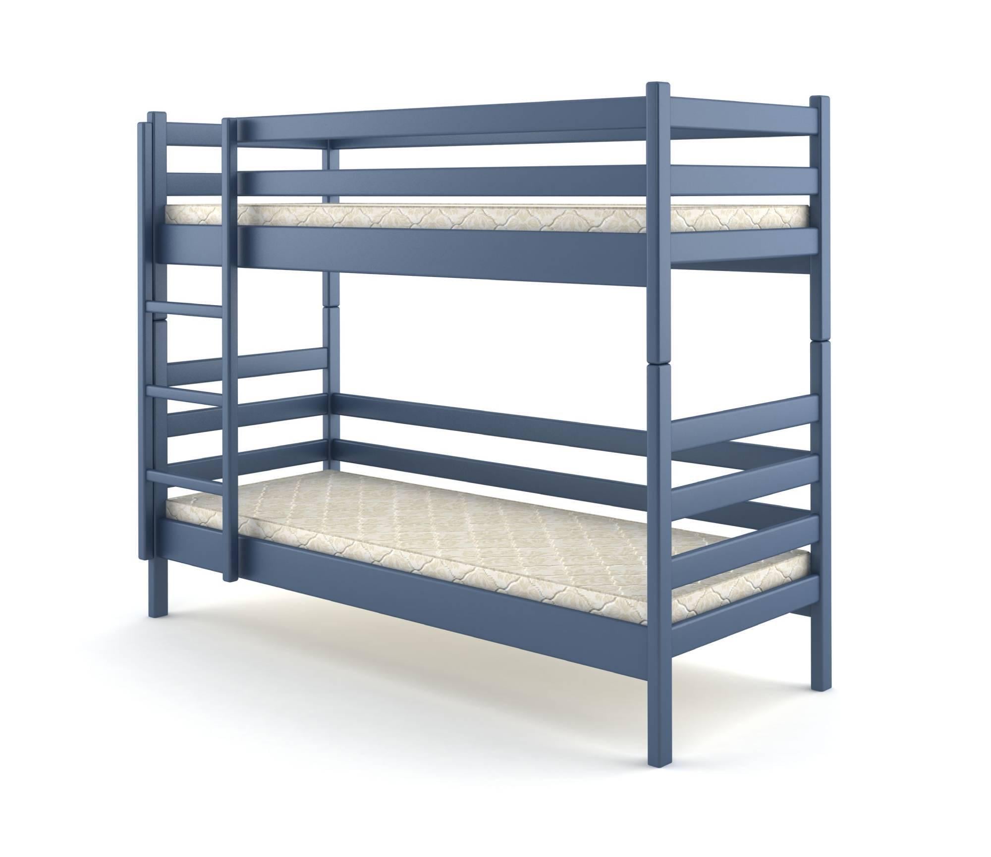 Кровать двухъярусная деревянная Mebigrand Соня S 7010 R 90B 90x200 см Синий (MBG-2416)