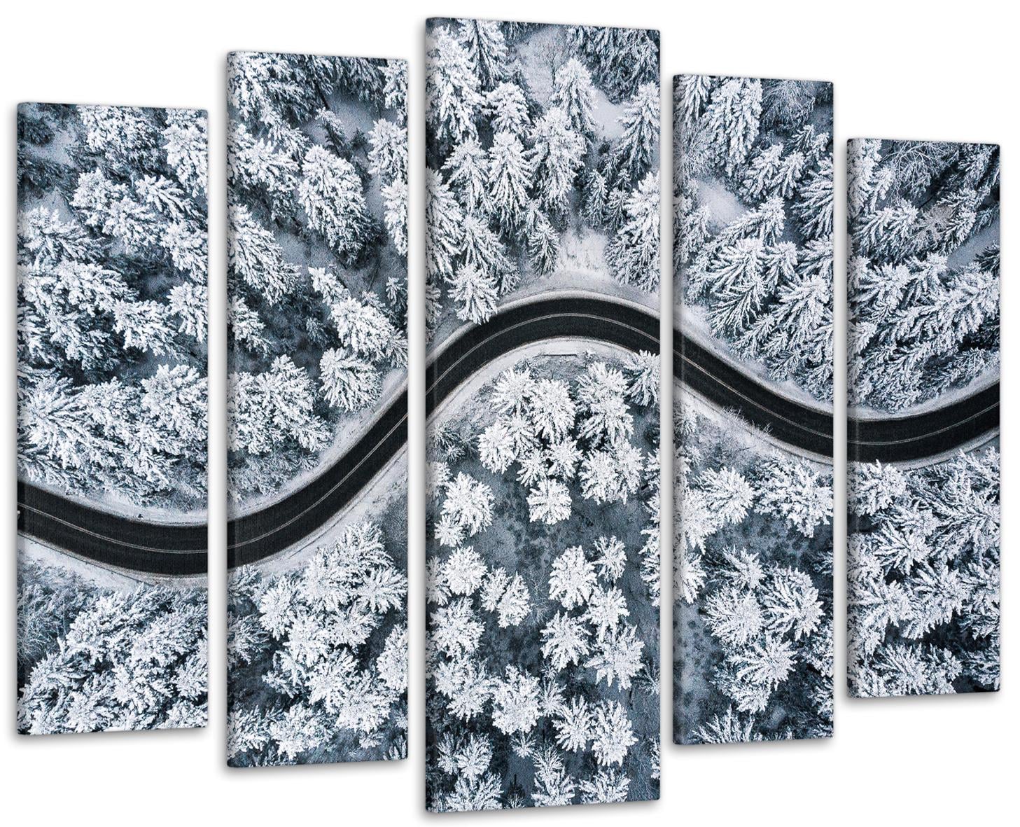 Картина модульная Зима Дорога 110х160 см (Art-394_5)