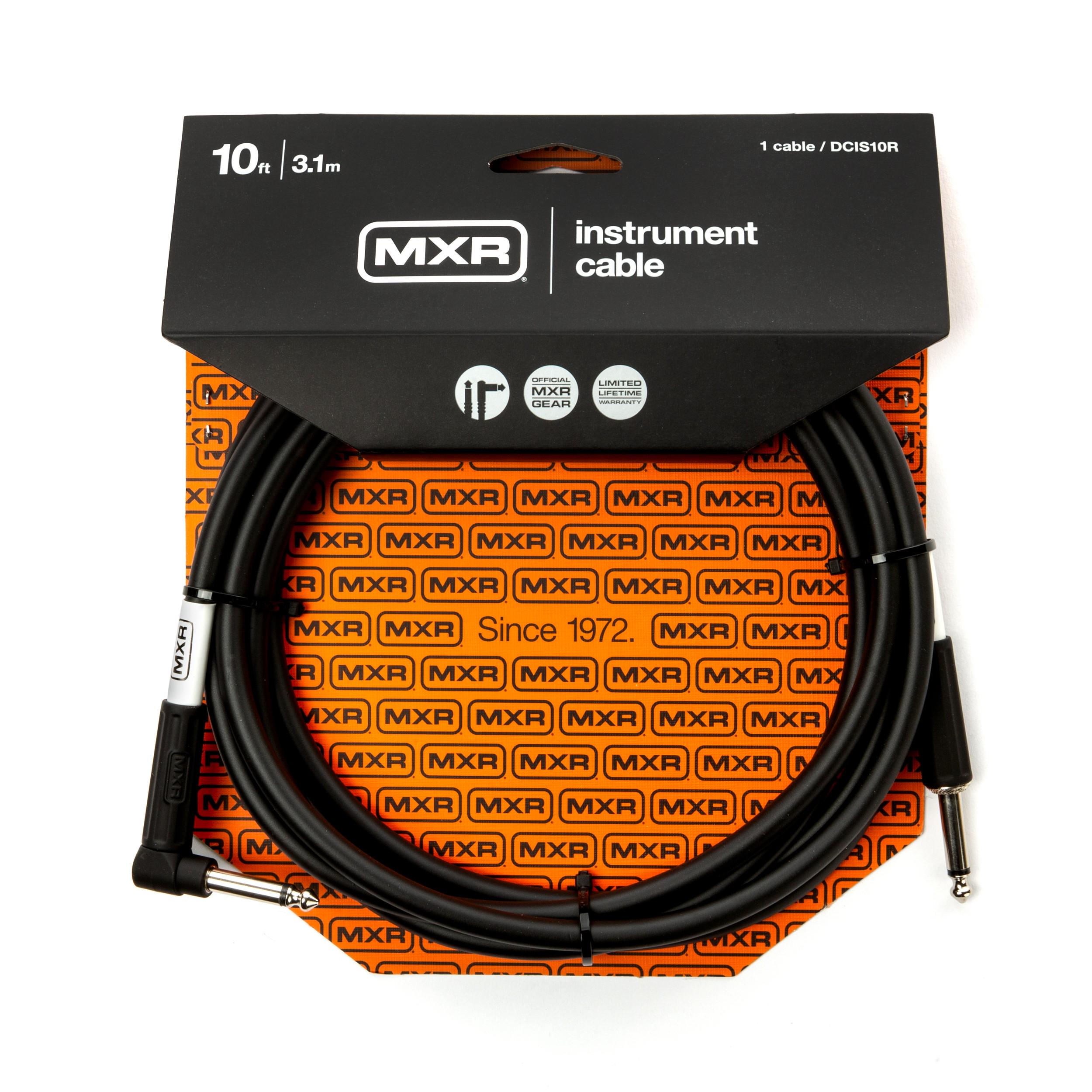 Кабель инструментальный MXR Standard DCIS10R jack 6,3 мм/jack 6,3 мм угловой 3 м