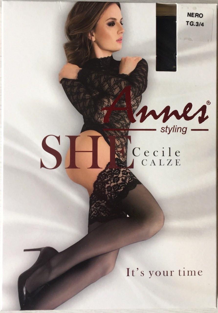 Чулки Annes Cecile 20 ден р. 3/4 Черный (29919052) Чулки Annes Cecile 20 ден р. 3/4 Черный (29919052)
