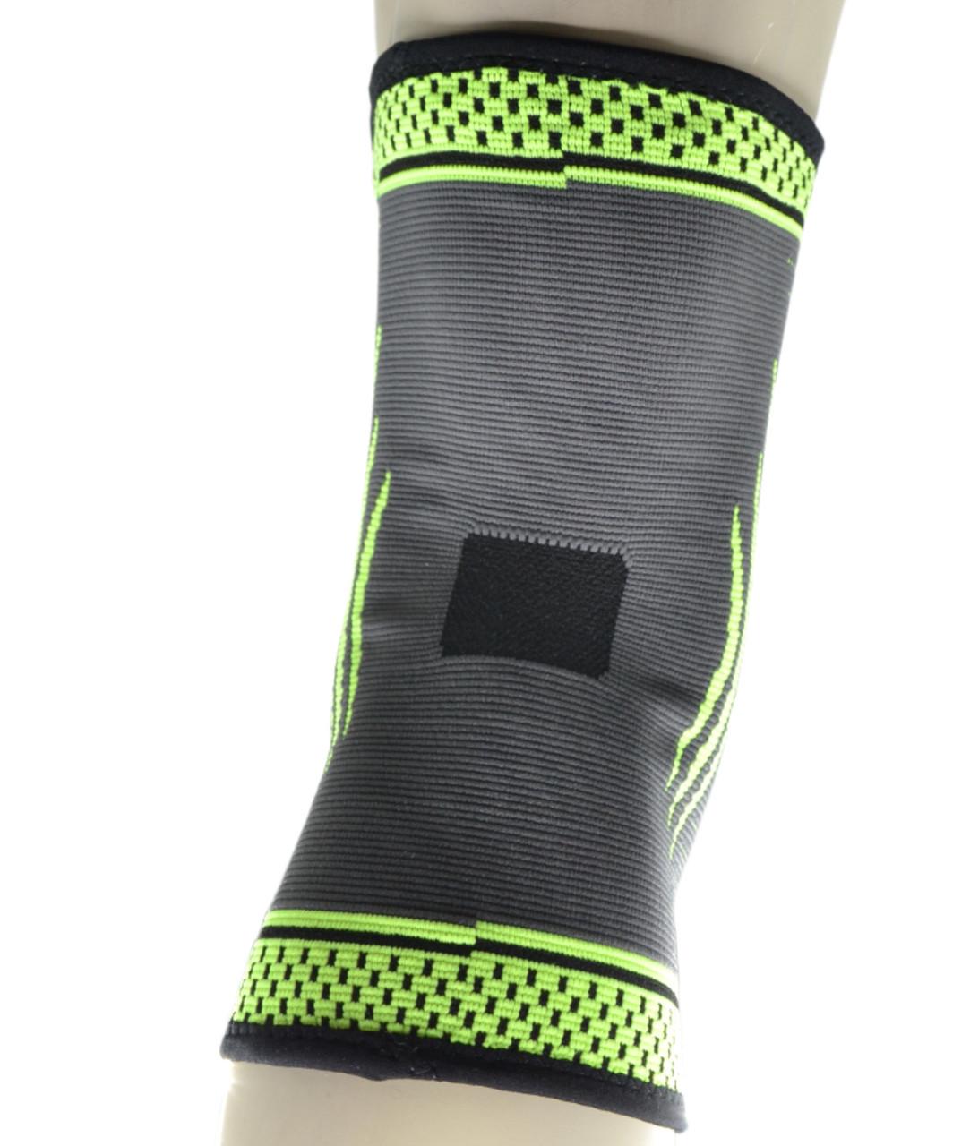 Наколінник компресійний MadMax MFA-284 3D Compressive knee support L Dark grey/Neon green (A-012720) - фото 10
