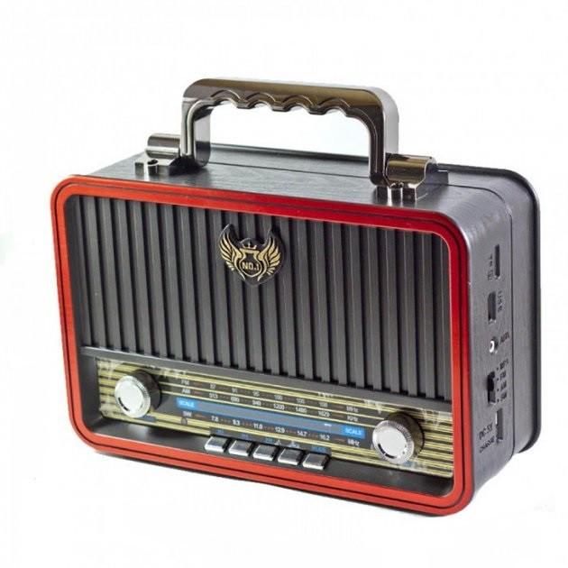 Радиоприемник Kemai Retro MD-1907 Bт Bluetooth с пультом Красный