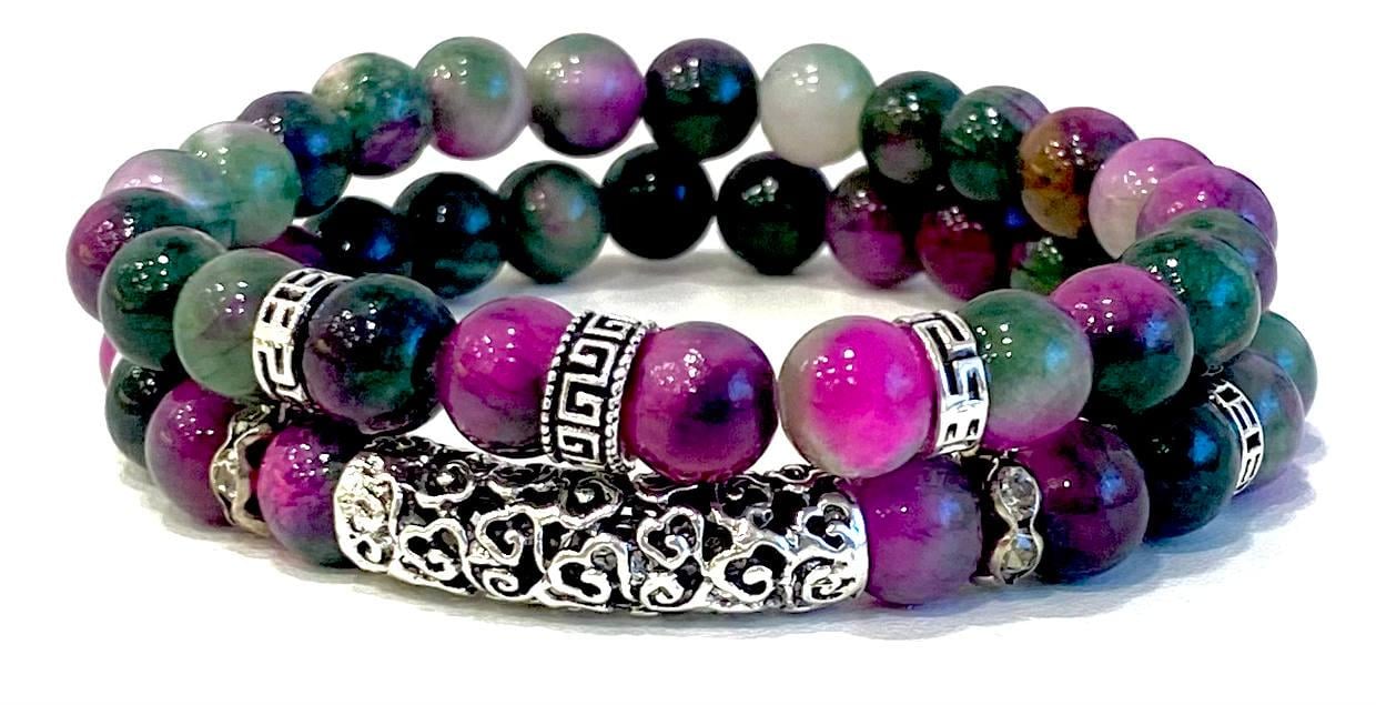 Браслеты LITAURS из натурального камня турмалин d 8мм и металлическими вставками М 15-17 см 2 шт. (250904) Браслеты LITAURS из натурального камня турмалин d 8мм и металлическими вставками М 15-17 см 2 шт. (250904)