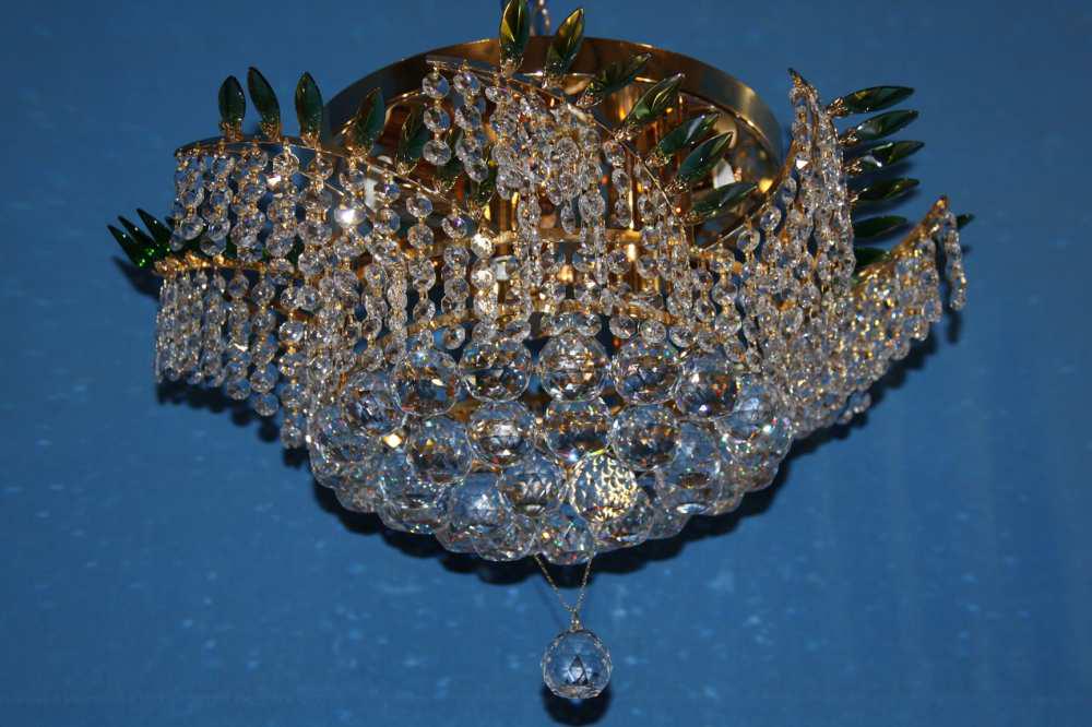 Хрустальная люстра L0540/9 Золото/Белый/Коричневый (AN000712)