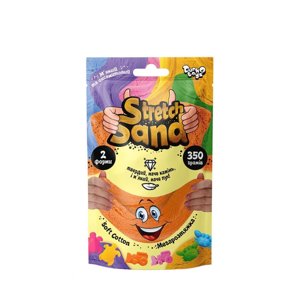 Набір креативної творчості Danko Toys Stretch Sand STS-04-02U пакет 350 г Помаранчевий (RLT13197s43978)