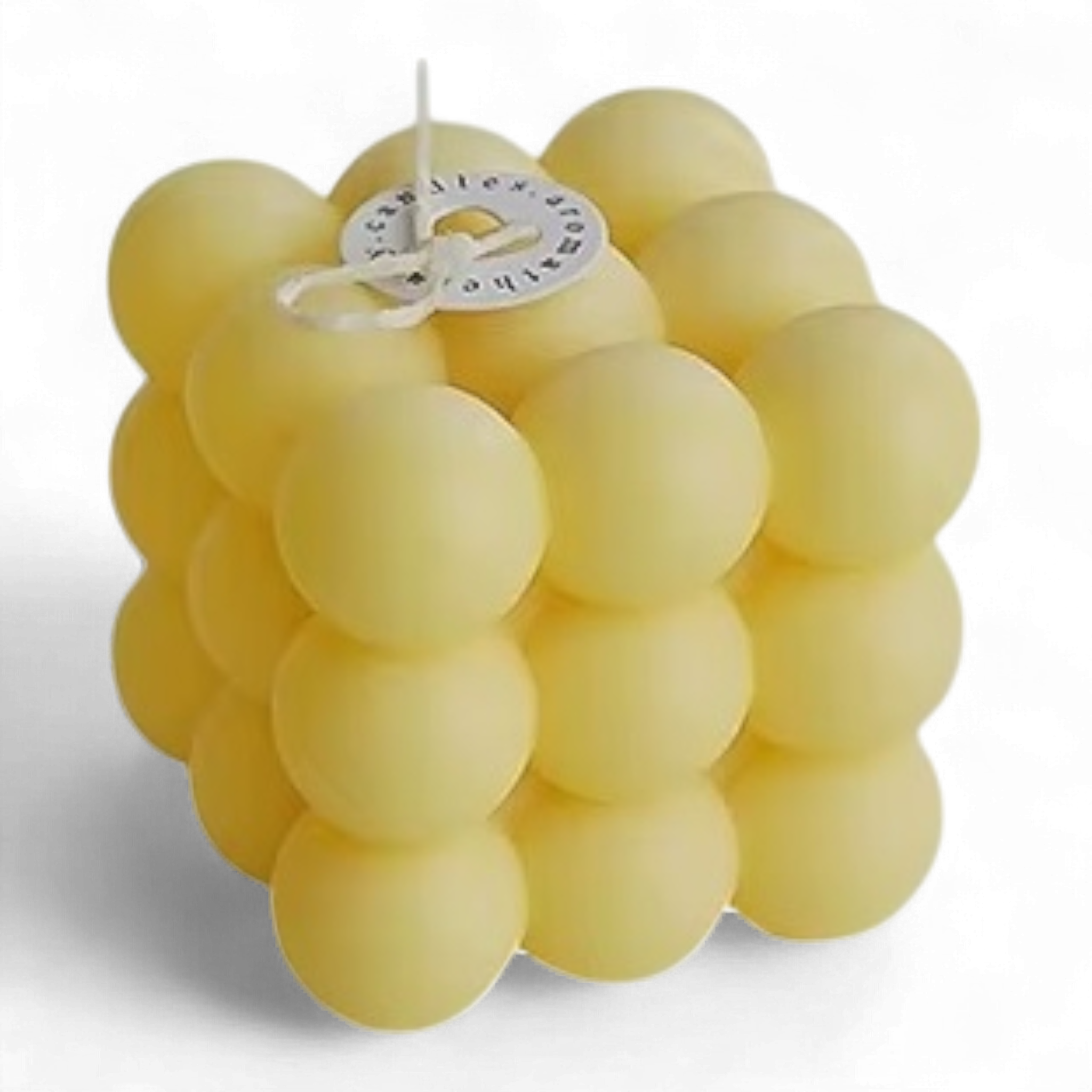 Свічка бульбашково-кубічна Жовта Du Song (00014)