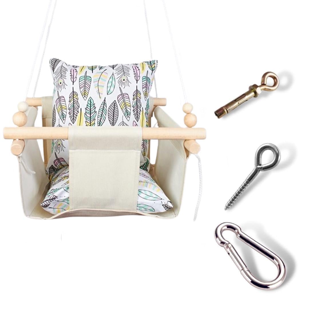 Детская качеля Infancy Перья Молочный (9903927) Детская качеля Infancy Перья Молочный (9903927)