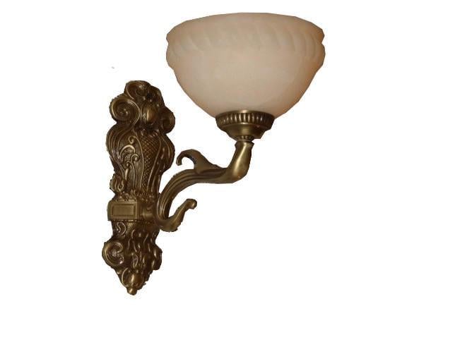 Бра настінне накладне бароко Brille 4200/1W White/Antique brass 4060