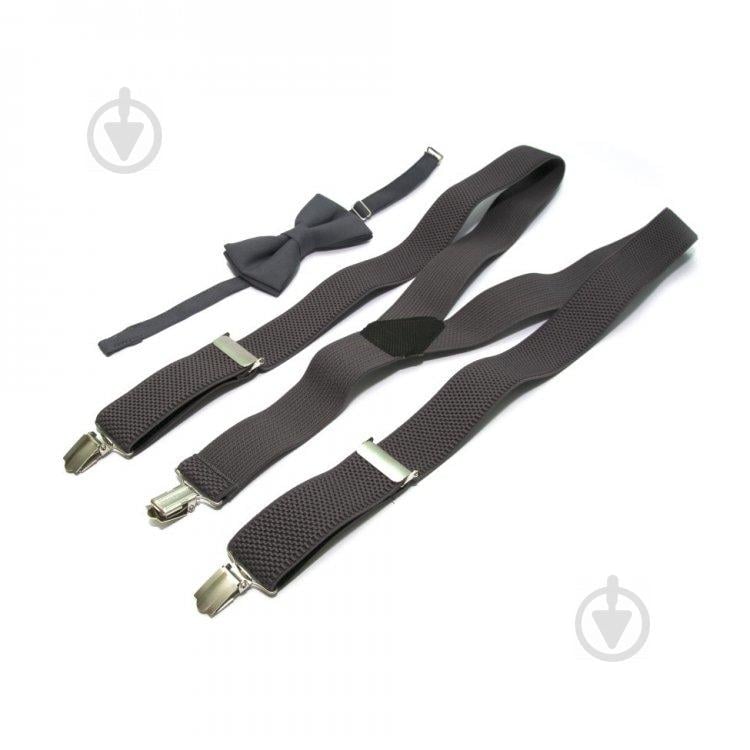 Набір Gofin suspenders підтяжки та метелик Abp-12008 Темно-сірий (ABP-12008) - фото 3