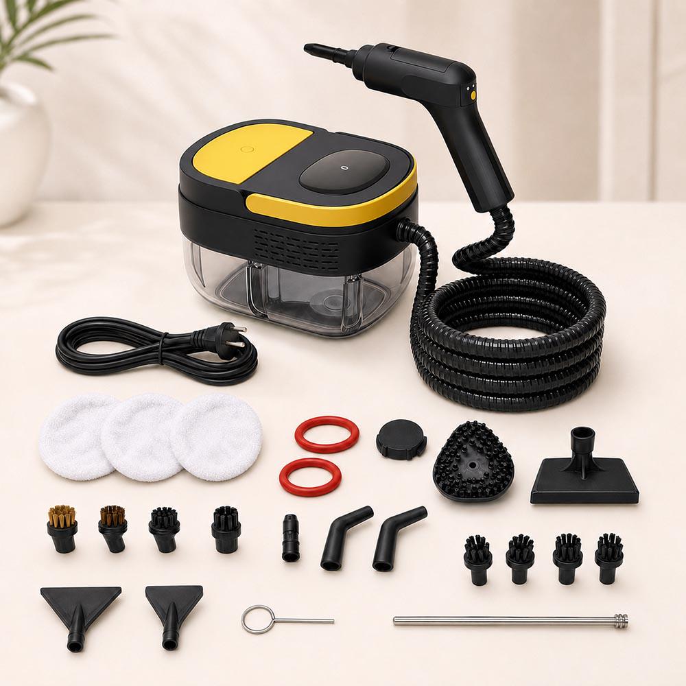 Пароочисник ручний Steam Cleaner з відпарюванням для прибирання 26в1 2500 Вт Чорний/Жовтий (0281-0041)