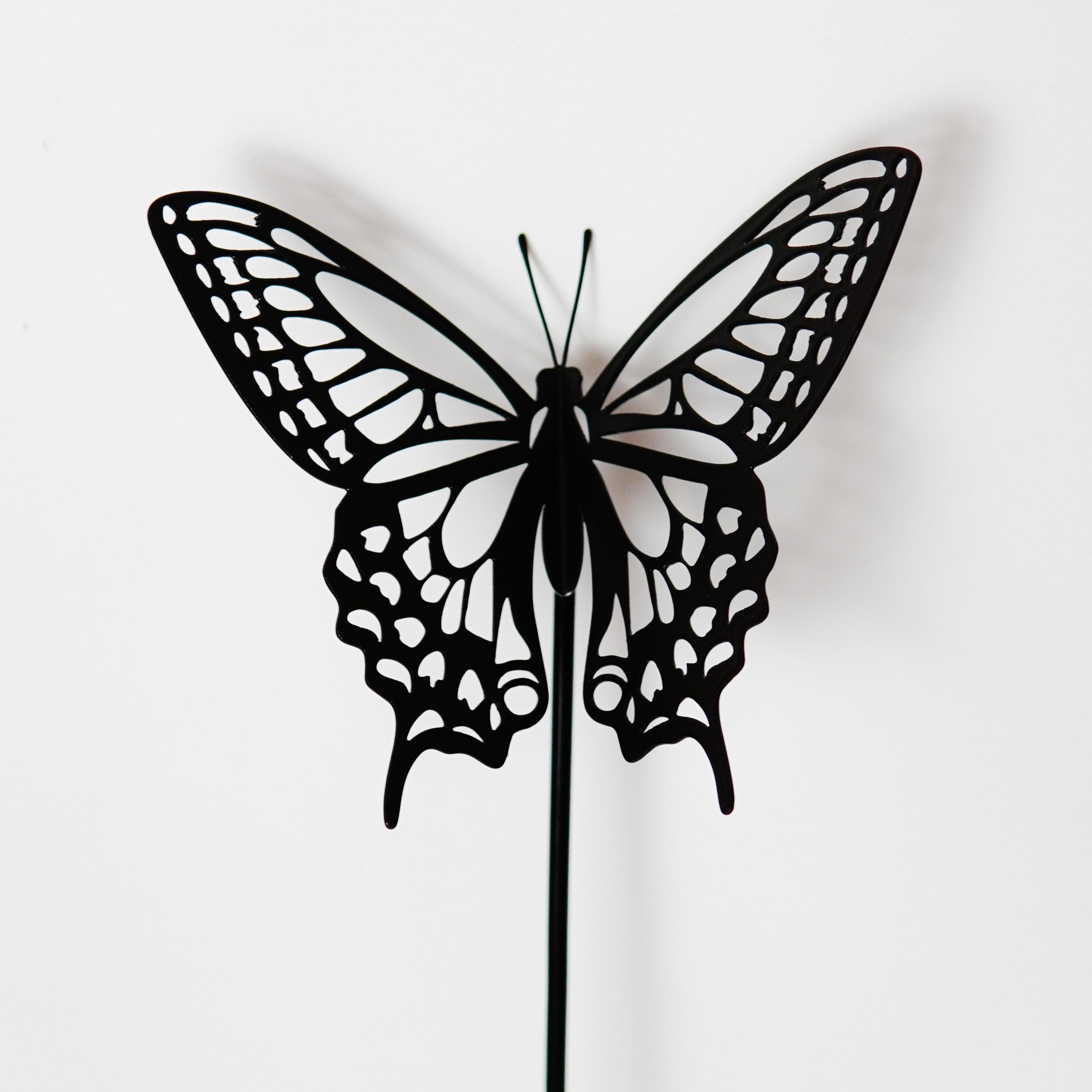 Садовая фигура Бабочка ласточкин хвост металлическая для сада/подворья/клумбы (DCR066)