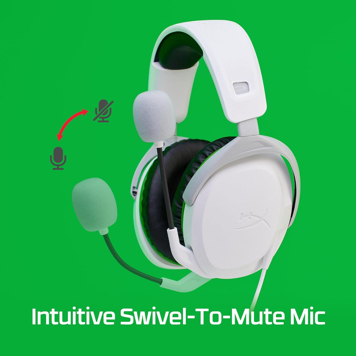 Навушники HyperX Cloud Stinger 2 для Xbox з мікрофоном mini-jack 2 м Біло-зелений (619126) - фото 7