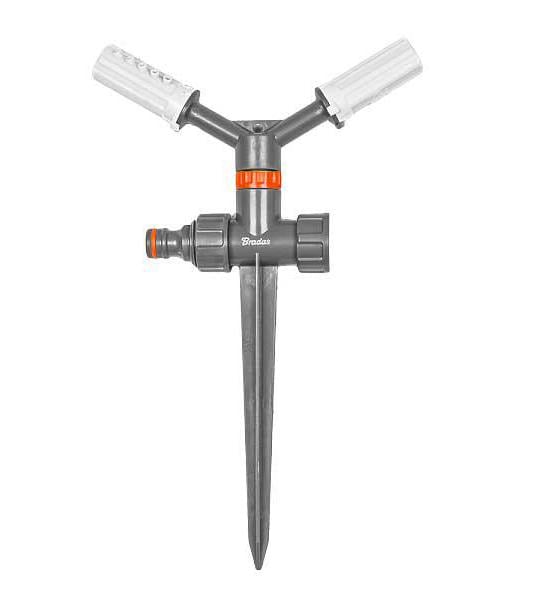 Ороситель вращающийся Bradas Line 2-х рожковый на колу White (21377)