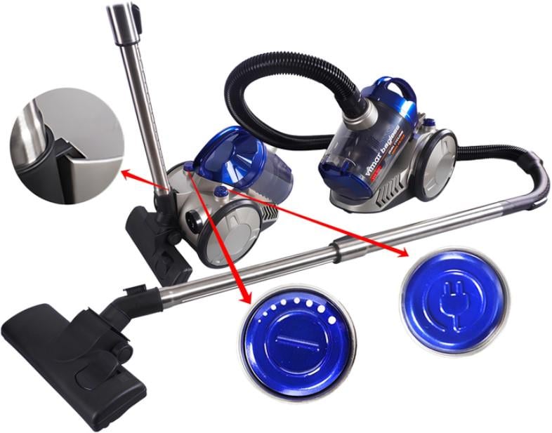 Пилосос без мішка колбовий Vimar VVC-221 B (29194834) - фото 3 Пилосос без мішка колбовий Vimar VVC-221 B (29194834) - фото 3