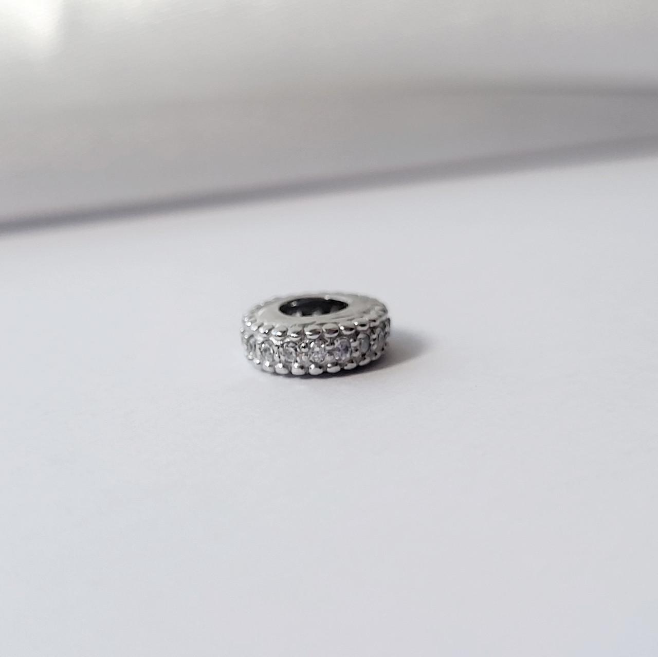 Шарм підвіска з білими каменями срібло 925 проби 0,90 г (38227р)