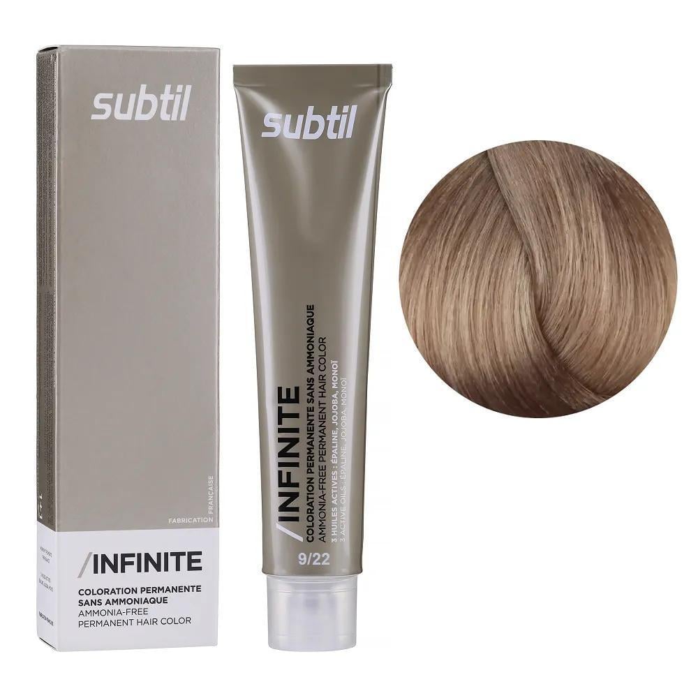 Крем-краска безаммиачная для волос Subtil Infinite Permanent Hair Color 9.22 Очень светлый блондин насыщенный ирис 60 мл