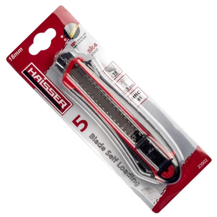 Нож строительный пластиковый Haisser 23502 18 мм - фото 3 Нож строительный пластиковый Haisser 23502 18 мм - фото 3