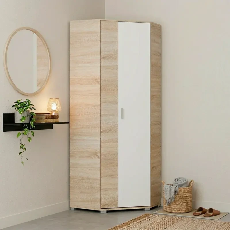 Шафа кутова Еверест Бриз ШКУ-14 80х80х210 см Дуб сонома/Білий (33093329)