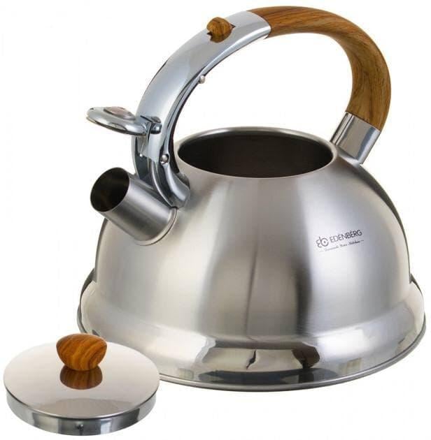 Чайник зі свистком для індукційної плити Edenberg EB-2446 3л з нержавіючої сталі Коричневий (2530556648) - фото 1