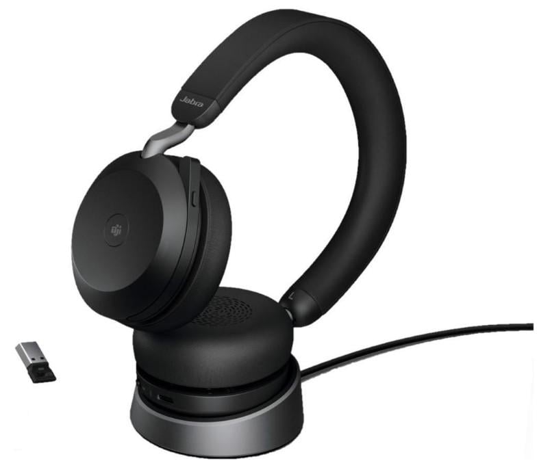 Навушники з мікрофоном Jabra Evolve 2 75 Stereo USB-A with Charging Stand (27599-999-989)