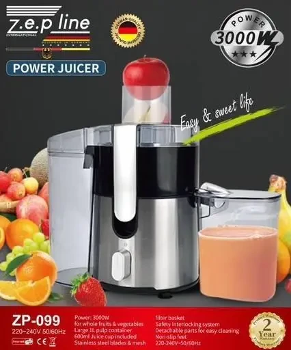 Соковыжималка Zepline ZP-099 из нержавеющей стали 3000 W (14249601) - фото 2