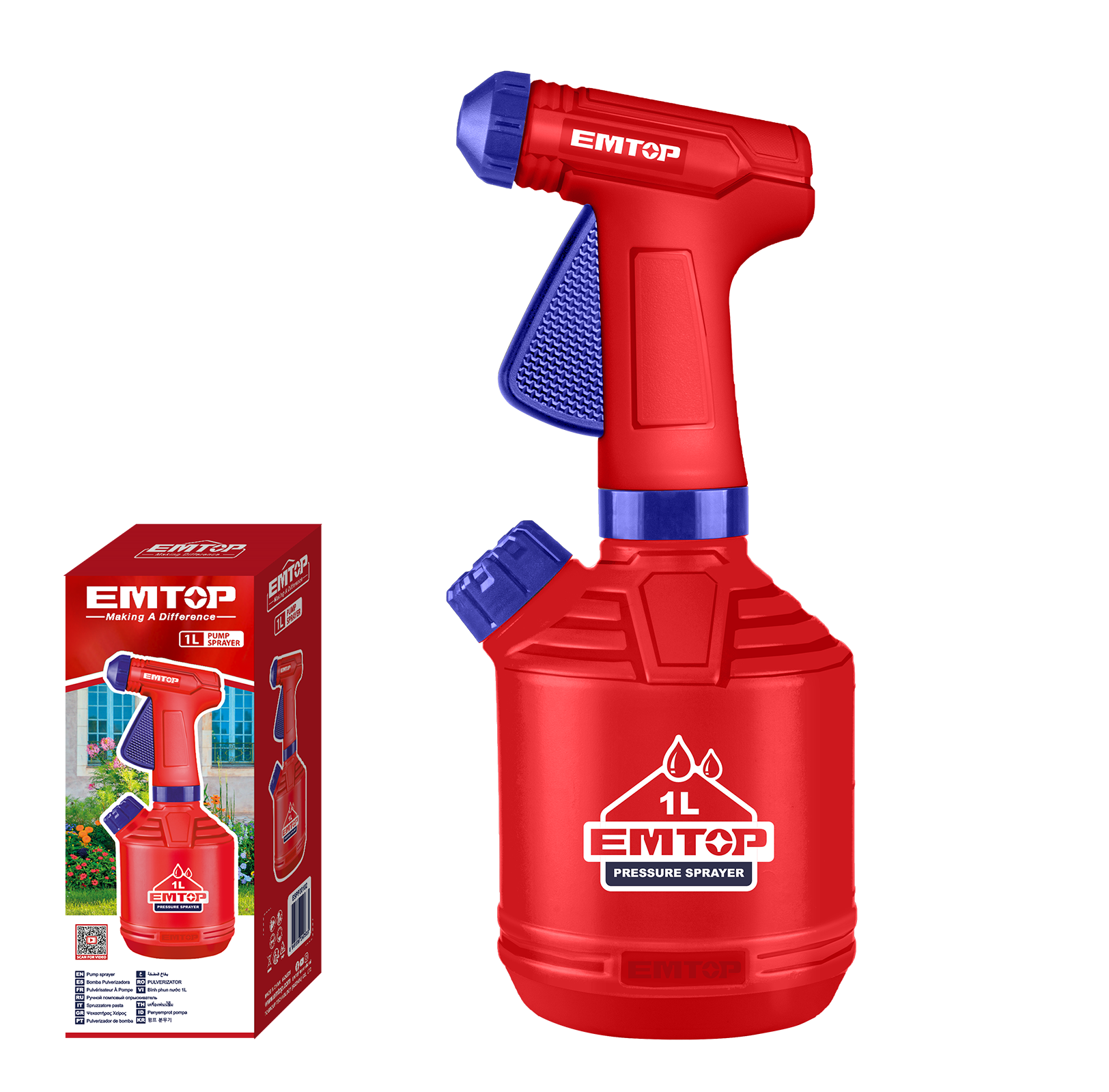 Опрыскиватель ручной EMTOP ESPP30102 1 л Опрыскиватель ручной EMTOP ESPP30102 1 л