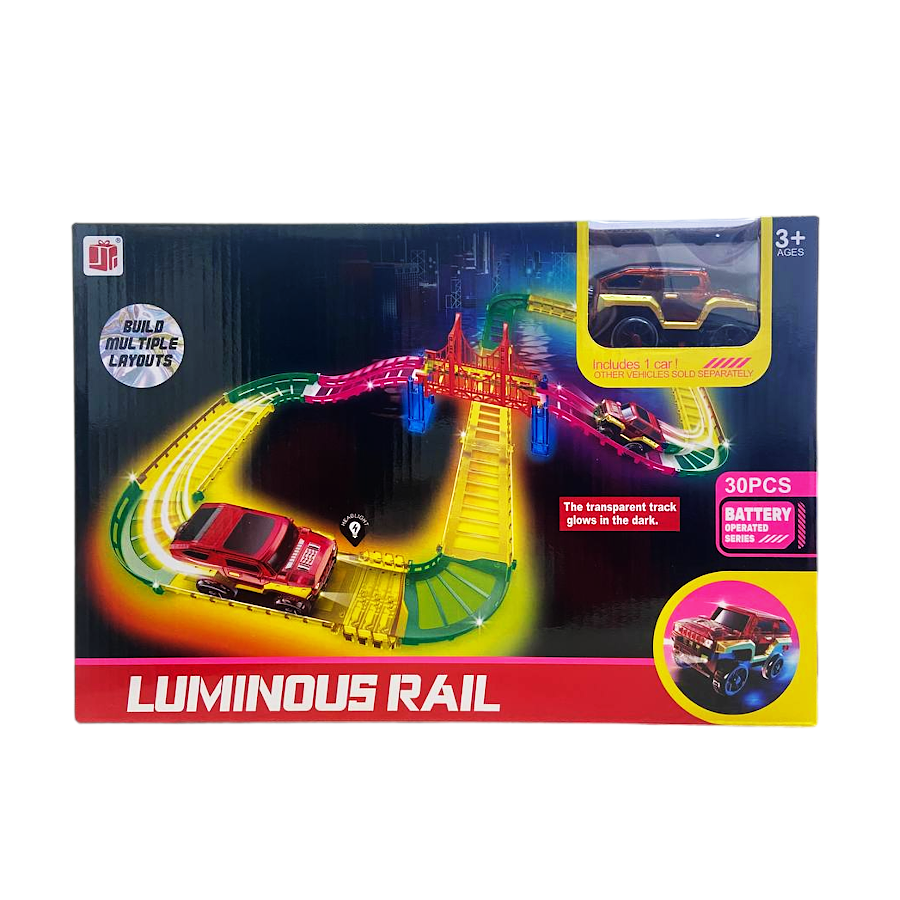 Трек игрушечный Luminous Rail светится в темноте 34х6х23 см (888-130) - фото 4