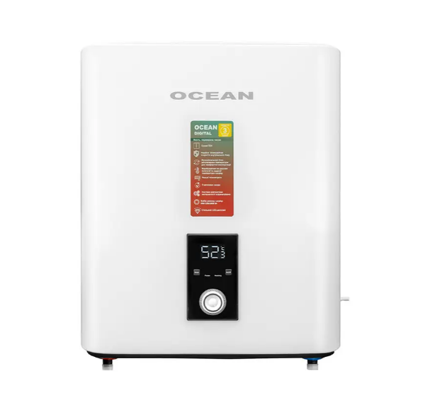 Бойлер Ocean FLAT DIGITAL 50 л 2 КВт эмалированный бак сухой ТЭН (32751460)