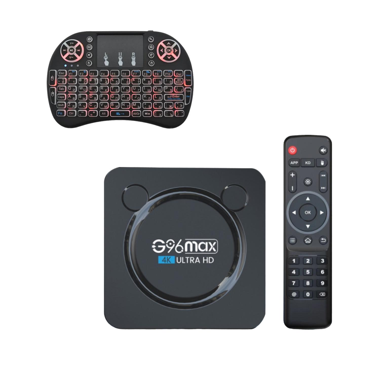 Смарт-приставка G96-MAX-W2 4K 4/64G Android 11 Amlogic S905W2/Wi-Fi/BT/USB