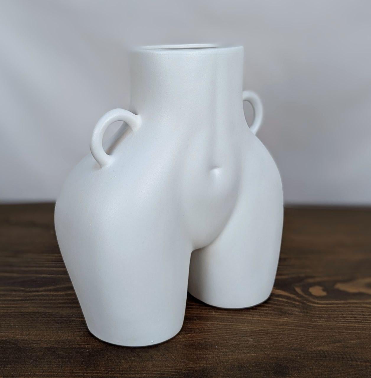 Ваза Nana Ceramics Ким муар 25 см Белый