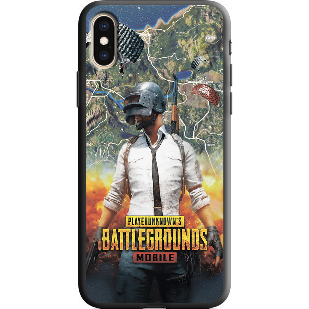 Чохол Boxface iPhone XS Max PUBG Mobile Чорний силікон (35321-up2309-41771)