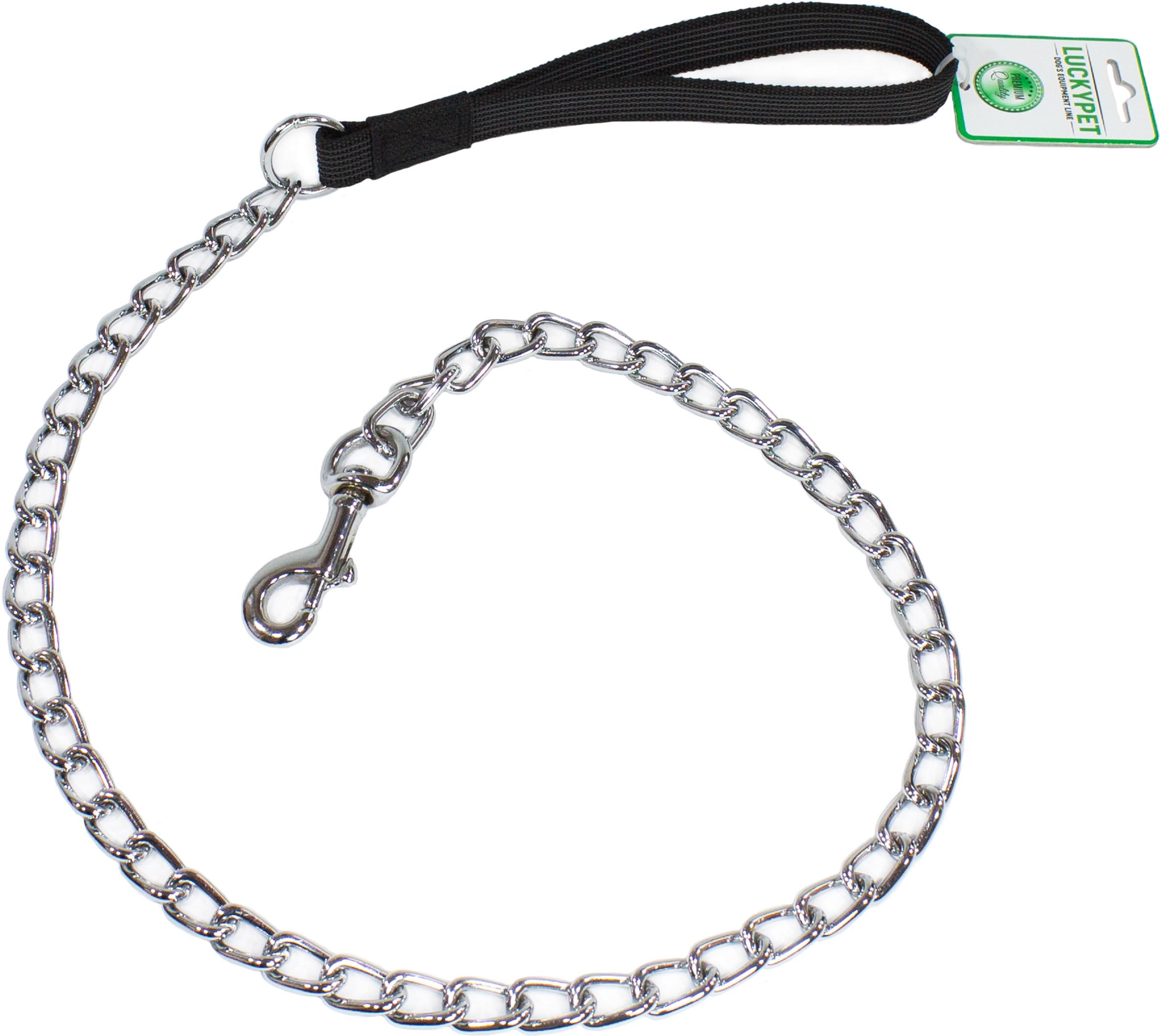 Поводок Lucky Pet металлический с прорезиненной ручкой (4820224214993)