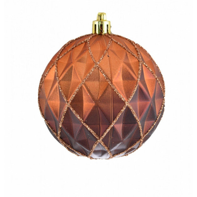 Новогодняя игрушка на елку Ромбы 8 см Бежевый (TY-5-R-417)