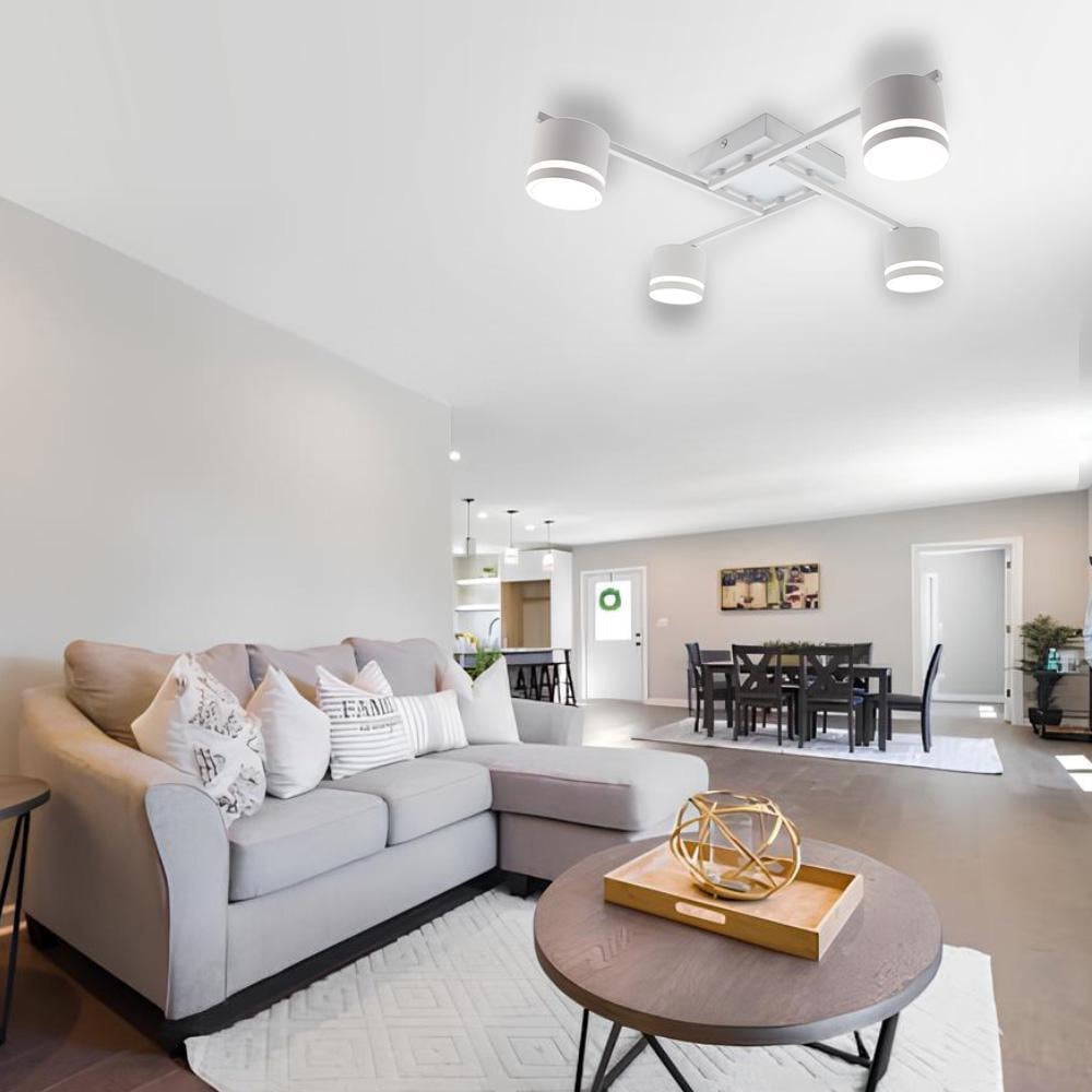 Люстра з 4 лампами в комплекті ESLLSE GELA GX53 R 600x600x120 мм Білий (10518-10542) - фото 8