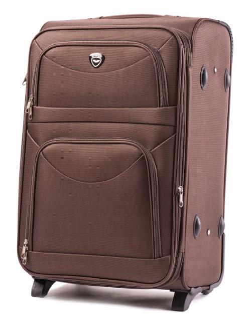 Валіза текстильна Wings 6802 M на 2 колесах Коричневий (CETKNWI6802MS2KOR) - фото 1