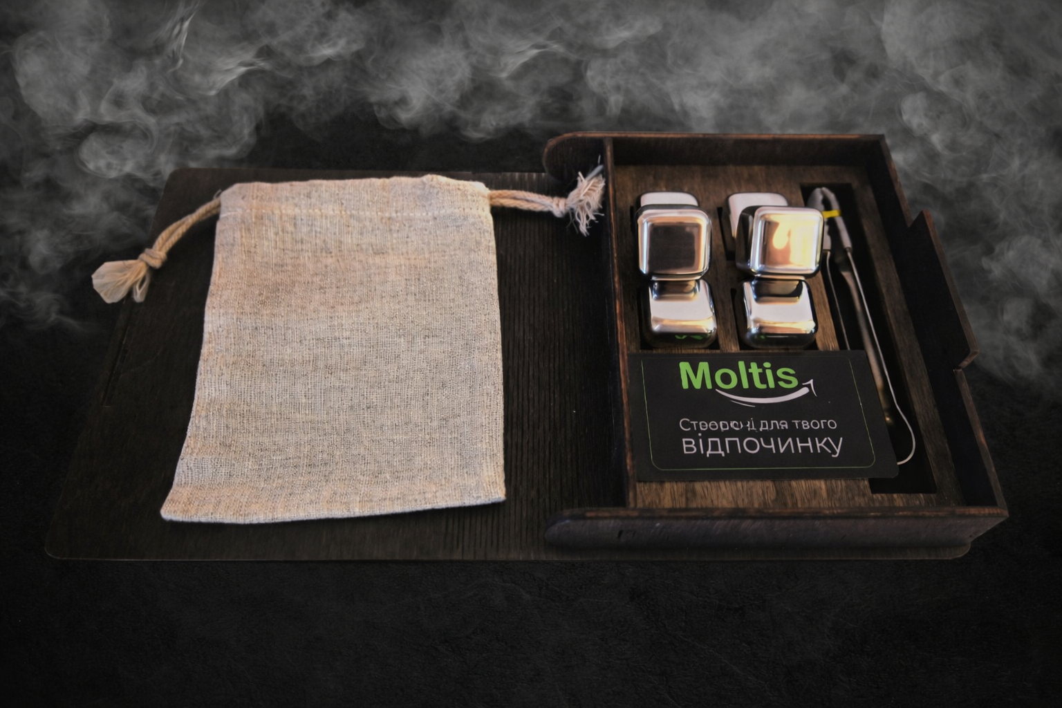 Кубики для виски Moltis Relax Whiskey Stones Wood из металла 6 шт. Серебряный (MBS – 10500) Кубики для виски Moltis Relax Whiskey Stones Wood из металла 6 шт. Серебряный (MBS – 10500)