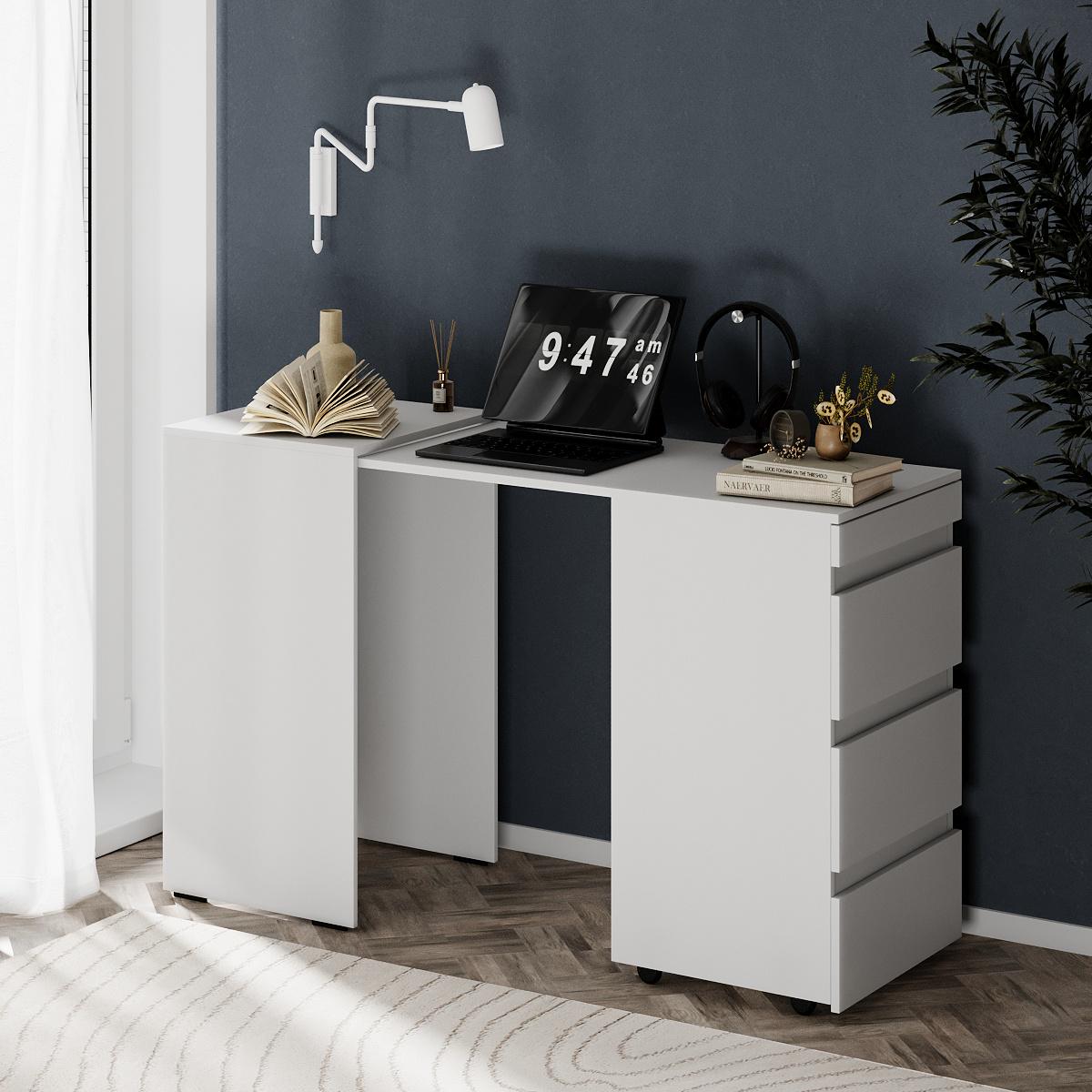 Стіл комод-трансформер Molli 1400x450x756 мм Білий діамант (GATB01010100000) - фото 3